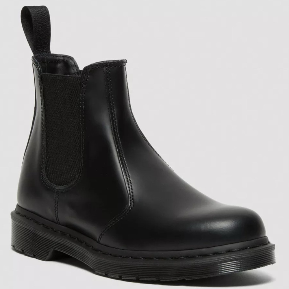 Dr. Martens Black 2976 Mono Smooth Leather Chelsea Boots Mens 5 / Womens 6